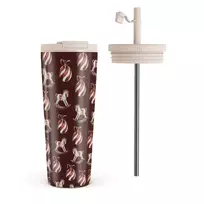 Rocking Around - Travel Mug, 700 ml / Flap & Straw Set