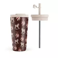 Rocking Around - Travel Mug, 500 ml / Flap & Straw Set