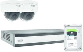 Rejestrator Abus Zestaw wideo PoE: 2 kamery mini-kopułkowe + NVR (TVVR36423D) | TVVR36423D | 4003318867071