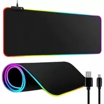 Klaviatūra Pelės kilimėlis žaidimams su RGB apšvietimu, 80x30 cm, neslystantis