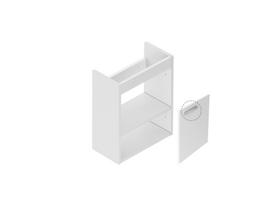 Praustuvo spintelės Ravak SD Chrome 400 korpusas, balta, rankena 152 mm, chromas