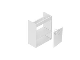 Praustuvo spintelės Ravak SD Chrome 400 korpusas, balta, rankena 152 mm, balta