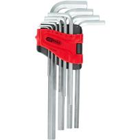 L-raktų šešiakampių komplektas1,5-10mm, ilgi, KS Tools