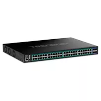 TRENDnet 52 prievadų Gigabit Web Smart 740W PoE+ jungiklis su 10G - tinklo jungiklis - 1Gbps