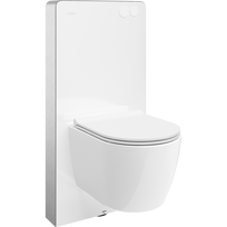 Mexen Carmen WC paviršinis montavimo rėmo komplektas pneumatinis Tex Air G su WC puodu ir lėtai uždarančia dangčiu, baltas