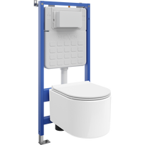 Mexen Sofia paketas potinkinis WC rėmas pneumatinis Tex Air Slim su WC klozetu Tornado ir lėtai nusileidžiančiu dangčiu,