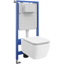 Mexen Stella paketas po tinku montuojamas WC rėmas pneumatinis Tex Air Slim su WC dubeniu ir lėtai nusileidžiančia sėdyne,