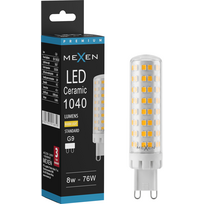 Mexen Aura LED Lemputė G9, 8W, Šilta - 3000K, 1040 lm - L121-G9-0830-01