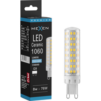 Mexen Aura LED lemputė G9, 8W, Šaltai balta - 6500K, 1060 lm - L121-G9-0865-01