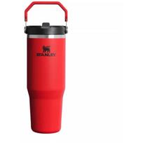 Stanley The IceFlow Flip Straw 2.0 Tumbler 28134240209, 0,89L, tamsiai raudonas, dvigubos sienelės vakuuminė izoliacija