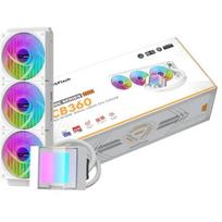 Darkflash CB360 WHITE procesoriaus skysčio aušintuvas, 300W, 800-1800 RPM, 69.81 CFM, 2.2 mmH2O, 28.5 dBA, PWM, 450mm, AM5/AM4/AM3