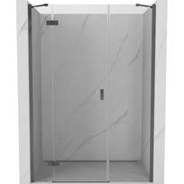 Mexen Mist-H kairiosios pusės atidaromos dušo durys 155 cm, skaidrios, gunmetal - 8A5-155-001-95-00-L