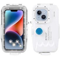 Puluz vandeniui atsparus iPhone dėklas PU9115W, 40m, baltas, vienpusis vožtuvas, 1/4" sraigtas, šaltoji kurpė