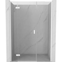 Mexen Mist-H L kairinės varstomos dušo durys 120 cm, skaidrios, baltos - 8A5L-120-001-20-00-L