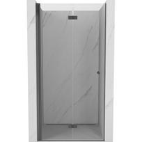 Mexen Mist-F sulankstomos dušo durys, kairinės, 60 cm, skaidrios, ginklų metalo spalvos - 8A6-060-000-95-00-L