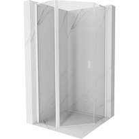 Mexen Mist L penkiakampė lengvai atidaroma dušo kabina 100 x 100 cm, skaidri, balta - 8A8L-100-100-20-00