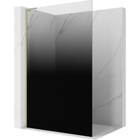 Mexen Kioto L dušo sienelė "Walk-in" 70 x 200 cm, ombre juoda 8 mm, auksinė šlifuota - 800-070-103-55-76