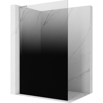 Mexen Kioto L dušo sienelė Walk-in 120 x 200 cm, ombre juoda 8 mm, šlifuotas nikelis - 800-120-103-97-76