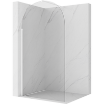 Mexen Kioto-Q dušo kabinos siena Walk-in 100 x 200 cm, skaidri 8 mm, balta - 800-100-101-20-00-Q