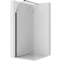 Mexen Kioto-Q Dušo sienelė Walk-in 90 x 200 cm, permatoma 8 mm, juoda - 800-090-101-70-00-Q