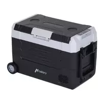 HCALORY D55M+ Automobilinis šaldytuvas su Bluetooth, 55L, Kompresorius, -20°C iki +20°C, DC 12V/24V, AC 100-240V, Juodas