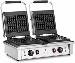 Royal Catering Vaflinė stačiakampis dvivietis 4 belgiškiems vafliams 2 x 2000 W