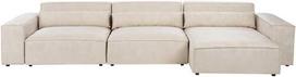 Beliani Modulinė kampinė sofa 4 asmenims HELLNAR, veliūras, šviesiai smėlio spalvos, kairinė