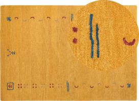 Beliani Kilimas AKALAN, geltonas, 160 x 230 cm, Gabbeh, vilna