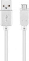 Goobay Kabelis USB USB-A - micro-B 0.6 m Baltas (JAB-1521965)