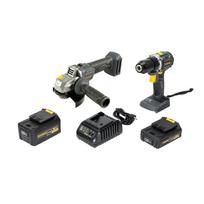 Įrankių komplektas GRUNDER CD-B0A18+AG-B0218, 18V, 2Ah, 4Ah