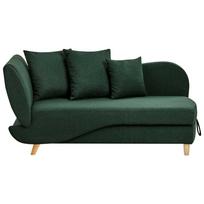 Sofa Beliani Kairinis sėdimas gultas MERI su daiktadėže, sintetinė lininė medžiaga, žalias