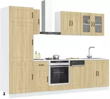 Virtuvinių spintelių komplektas, 8 dalių, Kalmar, ąžuolo