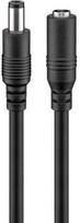 Goobay DC maitinimo kabelio ilgiklis 5m 5.5×2.1mm juodas 2×0.5 mm² max 24VDC 120W