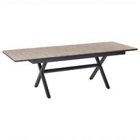 Beliani Išskleidžiamas sodo stalas FANES 184/242 x 90 cm, metalas, grafito spalvos
