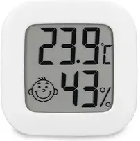 Elektroninis termometras higrometras patalpų temperatūrai ir oro drėgnumui, LCD ekranas