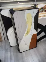 „Šiuolaikinė dermė“ minimalistinis abstraktus paveikslas, 60 × 120 cm