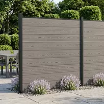 Tvoros rinkinys 1737 x 186 cm WPC ir aliuminis Pilka