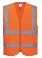 Gero matomumo PORTWEST C375 liemenė su atspindinčia juosta ir užtrauktuku, Dydis: XXL, Pw spalvos: Oranžinis