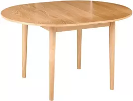 Beliani Išskleidžiamas valgomojo stalas ECHO, šviesus ąžuolas, 107/137 cm, 107 cm