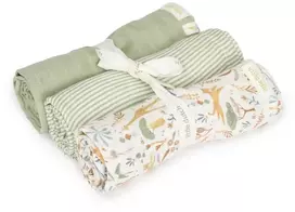 Little Dutch Swaddles set muslin 3 pcs `Safari Wonders´ 70 x 70 cm