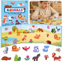 Dėlionė Jokomisiada Magnetic Animal Puzzle Play Board 30 Magnets for Children ZA6408