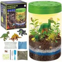 Jokomisiada Illuminated DINOSAUR GARDEN 3-in-1 terrarium, lamp, DIY plant cultivation ZA6567
