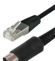 Cavus 8 pin din m > rj45 1,8 m juodas