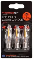 Thorgeon LED lemputės E10 žemos įtampos 0.2W 8-55V, 0.2W 12lm, 2100K, 3vnt. Žvakutės