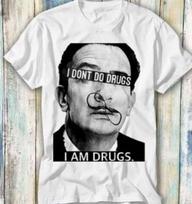 Salvador Dali I Don_t Do Drugs I Am Drugs T Shirt XL gray