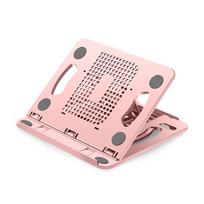 Adjustable Foldable Laptop Stand Holder Desktop Notebook Tablet Cooling Bracket rožinė