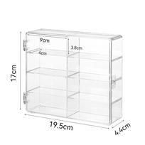 1pc High Quality Acrylic Display Cabinet With 8 Slot Transparent Art Storage Box For Car Model Toy Display Rack Home Accessories white