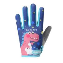 Cycling full finger gloves spring and autumn outdoor non-slip breathable wear-resistant off-road sports gloves M blue