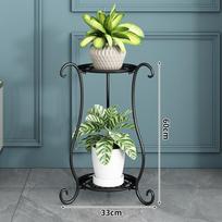 Floor-Standing Iron Plant Shelf Indoor Multi-Layer Epipremnum Plant Rack Home Organizer Balcony Flower Pot Stand gray