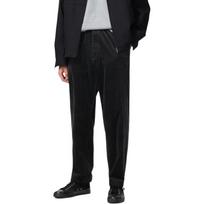 UNIQLO Solid Color Elastic Nine-Point Corduroy Casual Pants Unisex bottoms 479137-09 XL black